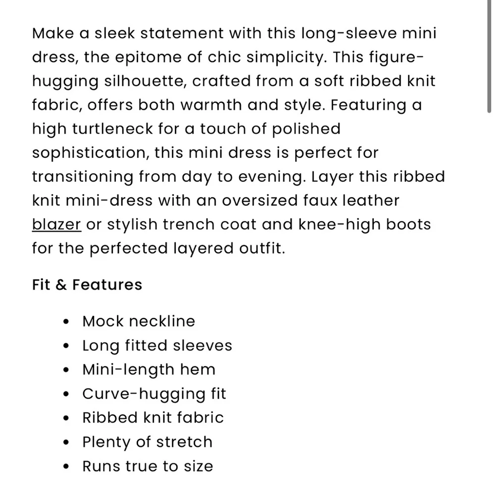 Windsor Basic Knit Ribbed Mini Dress - Picture 5 of 12